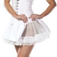 white lace petticoat